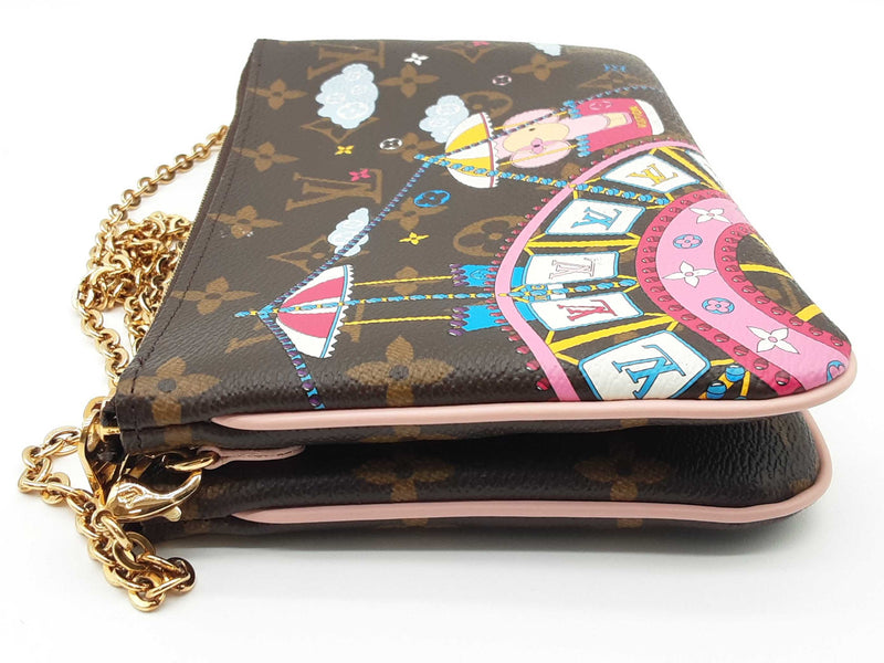 Louis Vuitton Double Zip Pochette Vivienne Holiday Crossbody Bag Do0225erxde