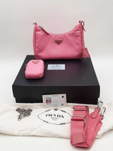 Prada 2005 Pink Nylon Re-edition Shoulder Bag Eb0726rxzsa