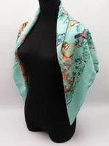 Hermès Equateur 90cm Scarf In Multicolor Washed Silk Twill Fw1026lxzdu