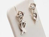 Tiffany & Co Paloma Picasso Loving Heart Silver Dangle Drop Earrings Do0424lixde