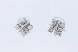 Tiffany & Co. Sixteen Stone Diamond Stud Earrings Platinum 3.8 Grams Eb726lexzde