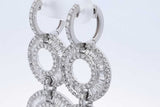 5.32cttw Diamond Drop Circle Earrings In 18k White Gold 17 Grams Eb0126wrxzde
