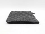 Chanel Medium Cosmetic Pouch In Iridescent Black Caviar Leather Fw1125prxdu
