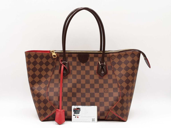 Louis Vuitton Caissa Mm Cerise Damier Ebene Coated Canvas Tote Bag Fw0625roxdu