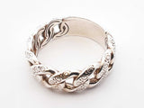 Konstantino Sterling Silver Carved Curb Link Ring 9.1 Grams Size 12 Fw0425pxdu