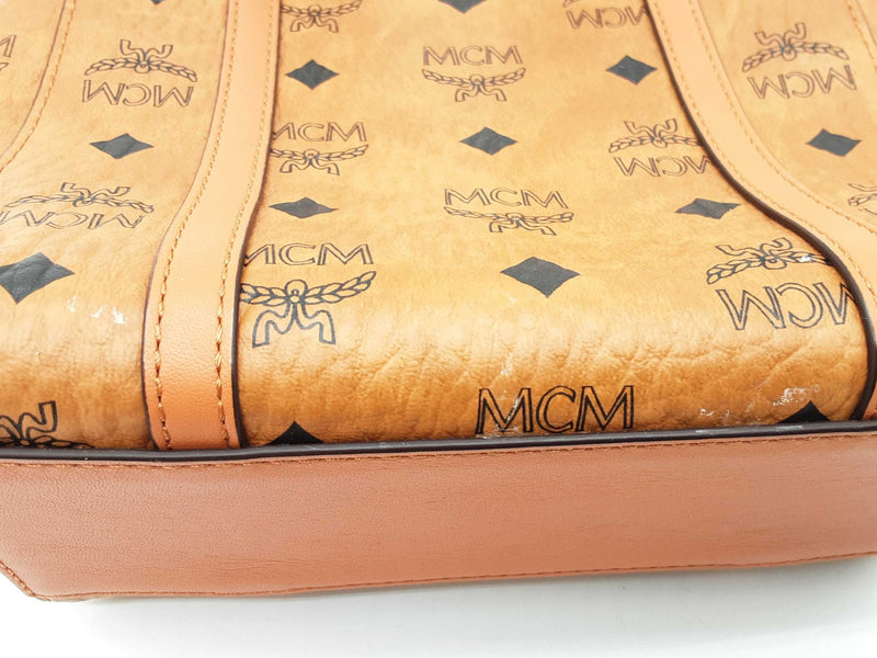 Mcm Mini Aren Top-zip Shopper Cognac Visetos Sd1125ozxde