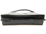 Salvatore Ferragamo Black Patent Leather Shoulder Bag As Is Condition Do0426orde