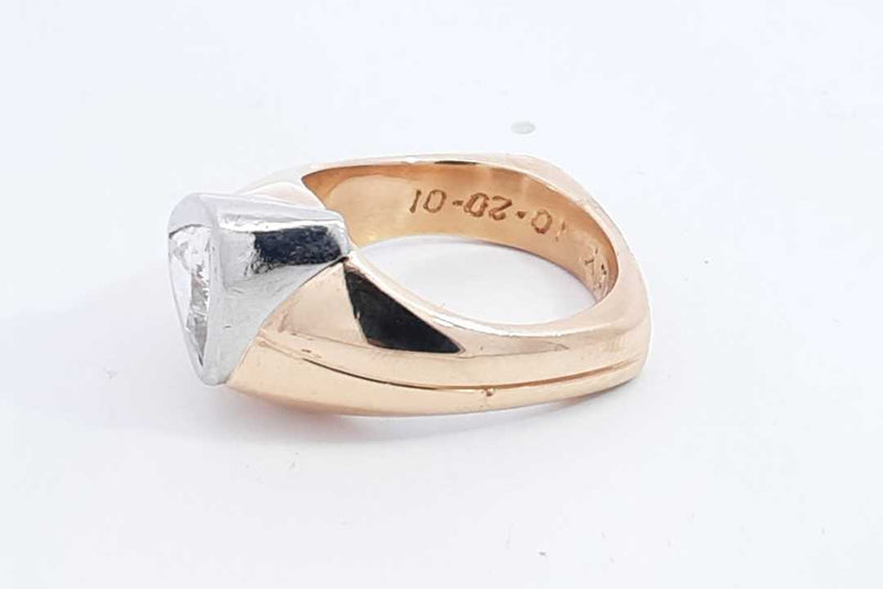 Approx. 0.95ctw Trillion Cut Diamond Ring In 14k Yellow Gold 13.5g Eb1024sxzsq