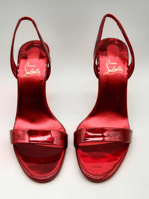 Christian Louboutin O Astrid 100 Red Patent Leather Heels Size Eu 40 Do0924lxzde