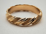 14k Yellow Gold 5.6g Spiral Band Ring Size 11 Do1224osrde