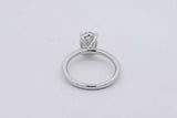 3.0ctw Lab Grown Oval Diamond Ring 14k White Gold 4.1 Grams Size 7 Eb0526rcrsa