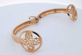 Louis Vuitton Monogram 18k Yellow Gold Hinged Bangle Bracelet 32.3g Eb0226oxxzde