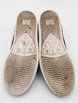 Gucci Ace Gg Monogram Red & Green Terry Cloth Sneakers Size 36.5 Eb1225crdu