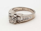 0.90 Cttw Diamonds 0.90 Platinum 8.9g Ring Size 5.25 Do0425icrde