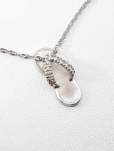 Diamond & 14k Gold Na Hoku Slipper Pendant & 18 Inch Necklace 3.5g Fw0826ozxdu