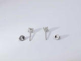 0.74 Cttw Lab Grown Diamonds 14k White Gold Stud Earrings 0.60 G Aa0725lczsa