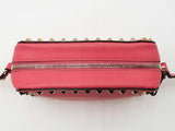 Valentino Rockstud Camera Crossbody Bag In Fuschia Leather Fw0625ozxdu