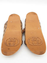 Gucci Gg Monogram Canvas Slides Gucci Size 8 Eb0626wxde