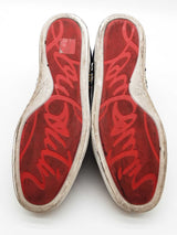 Christian Louboutin Louis Orlato Blue Velvet Sneakers Size 43.5 Eb0726lrxde