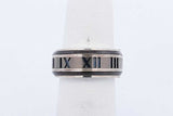 Tiffany & Co. Sterling & Titanium Atlas Ring 7.9 Grams Size 5.5 Eb0824sxsa