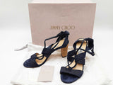 Jimmy Choo Margo Blue Denim Heel Size Eu 36.5 Do0226rxde