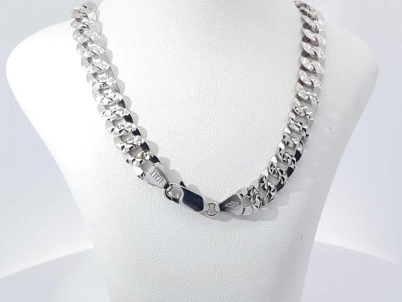18k White Gold 36.6 Grams Cuban Link Chain 20 Inches Aa0825lexzsa