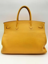 Hermes Birkin 40 Jaune De Naples Yellow Togo Palladium Handbag Do0723sxzxde