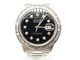 Rolex 38 Datejust Black Dial Aftermarket Bezel Steel Oyster Watch Do1125rrxzde