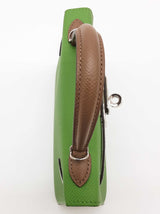 Hermes Mini Kelly Tricolor Green Gray Epsom Palladium Hardware Bag Do0925oxzxzde