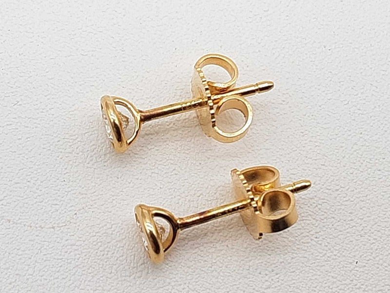 Tiffany & Co. Diamonds 18k Yellow Gold 1.1g Stud Earrings Do0425llxzde