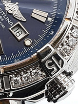 Breitling Super Avenger Chronograph Aftermarket Diamond & Stainless Steel 48mm Automatic Watch Fw1125loxzdu