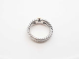 David Yurman Cable Loop Ring In Sterling Silver & 18k Yellow Gold 6.6 Grams Size 5.5 Fw0726lzxdu