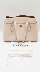 Coach Lora White Pebbled Leather Carryall Bag Sd1225rrsa
