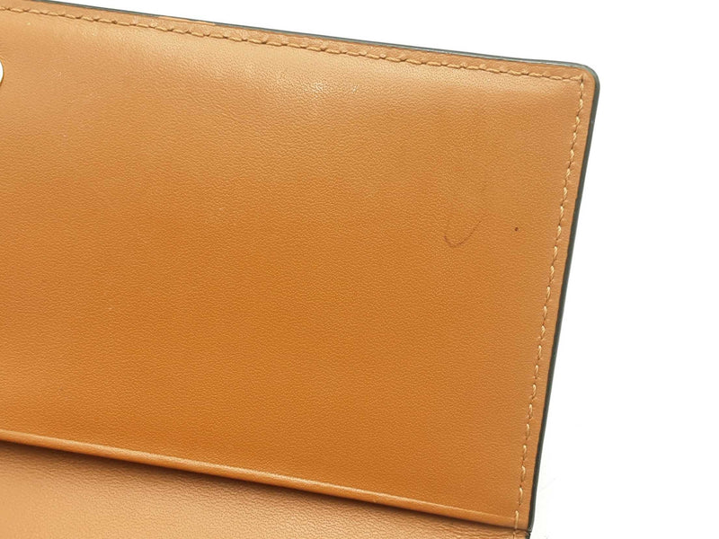 Mcm Canvas Leather Trifold Wallet Brown Aa1025ixsa