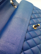 Chanel Quilted Iridescent Caviar Classic Double Flap Shoulder Bag Eb0126orxzsa