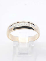 0.25 Cttw Diamond & 14k Yellow Gold Wedding Band 4.7 Grams Size 10 Fw0926wrzdu
