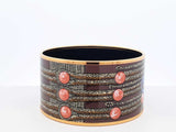 Hermès Brandebourgs 30mm Extra Wide Enamel Bangle Bracelet 8 Inch Fw0326lrzdu