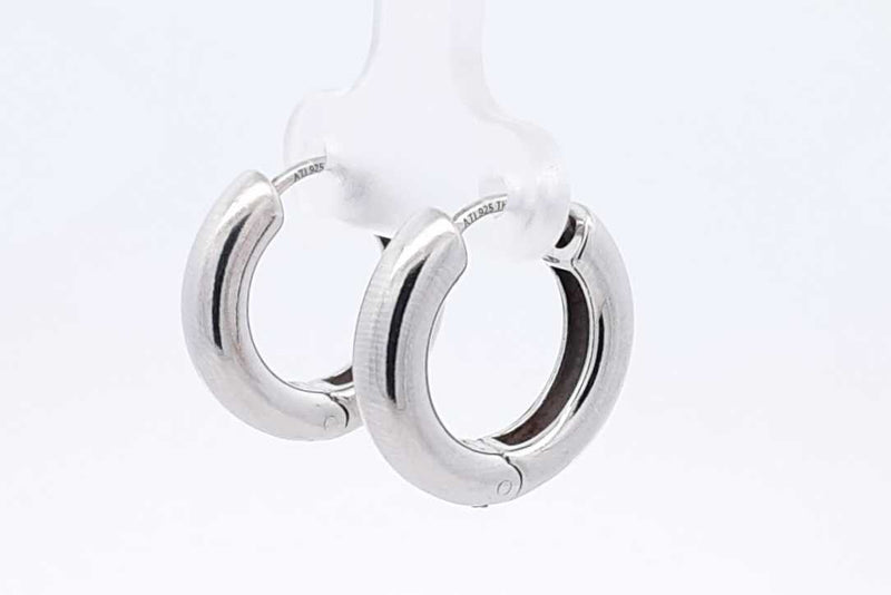 925 Sterling Silver Hoop Earrings 5.6 Grams Eb0125psa