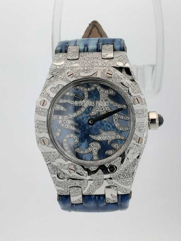 Audemars Piguet Royal Oak 18k White Gold Quartz Diamond Watch Sd0125oerzxsa