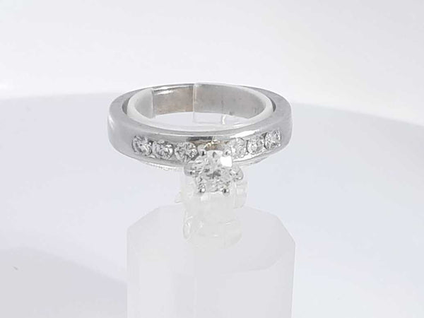 0.75 Cttw Diamond 14k White Gold Ring 5.8 Grams Size 8.5 Aa0525wezsa