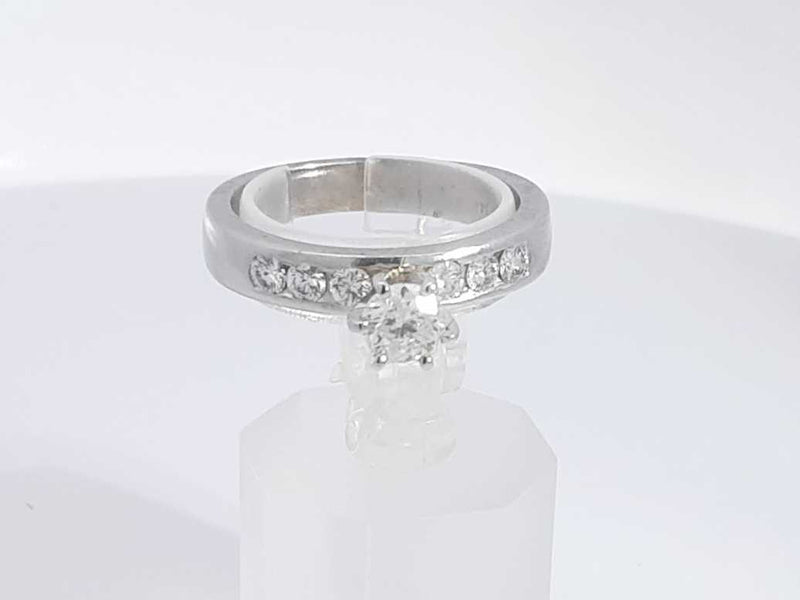 0.75 Cttw Diamond 14k White Gold Ring 5.8 Grams Size 8.5 Aa0525wezsa