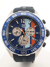 Tag Heuer X Gulf Special Edition Formula 1 43mm Steel & Rubber Watch Fw0426wxzdu
