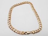 14k Yellow Gold 14.7g Concave Curb Chain Bracelet 9.75 In Do0625cxzde