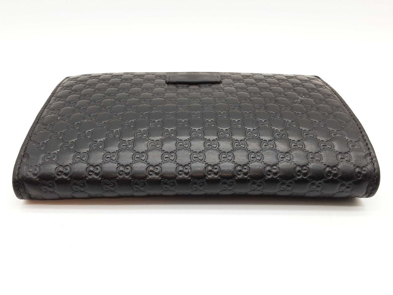 Gucci Black Microguccissima Leather Crossbody Wallet Do0625lxzde
