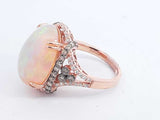 Levian Opal & Diamond Ring In 14k Rose Gold 9.1 Grams Size 7 Eb0924loxzdu