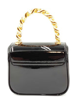 Versace La Medusa Mini Black Patent Leather Top Handle Bag Eb0724rrxdu