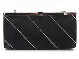 Christian Louboutin Palmette Clutch Bag In Black Suede Aa0526ozxsa