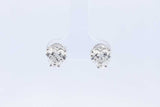 Lab Grown Heart Shape Diamond 3.12ctw Stud Earrings In 14k Wg 2.2g Eb0624erxsa