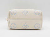 Louis Vuitton Speedy 20 In Latte & Candy Blue Giant Monogram Empreinte Leather