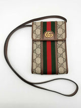 Gucci Ophidia Tan Gg Supreme Green Red Web Crossbody Bag Do0125wrxde